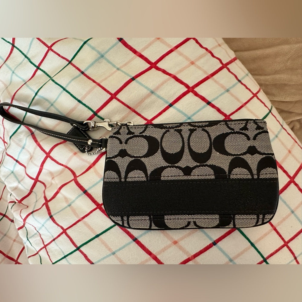 Coach Black and Gray Wristlet